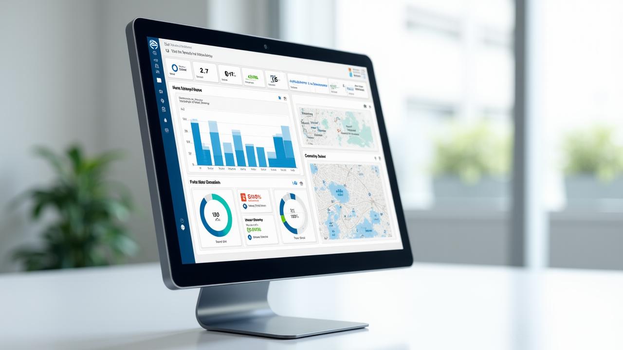 Advanced logistics analytics dashboard showing fleet KPIs